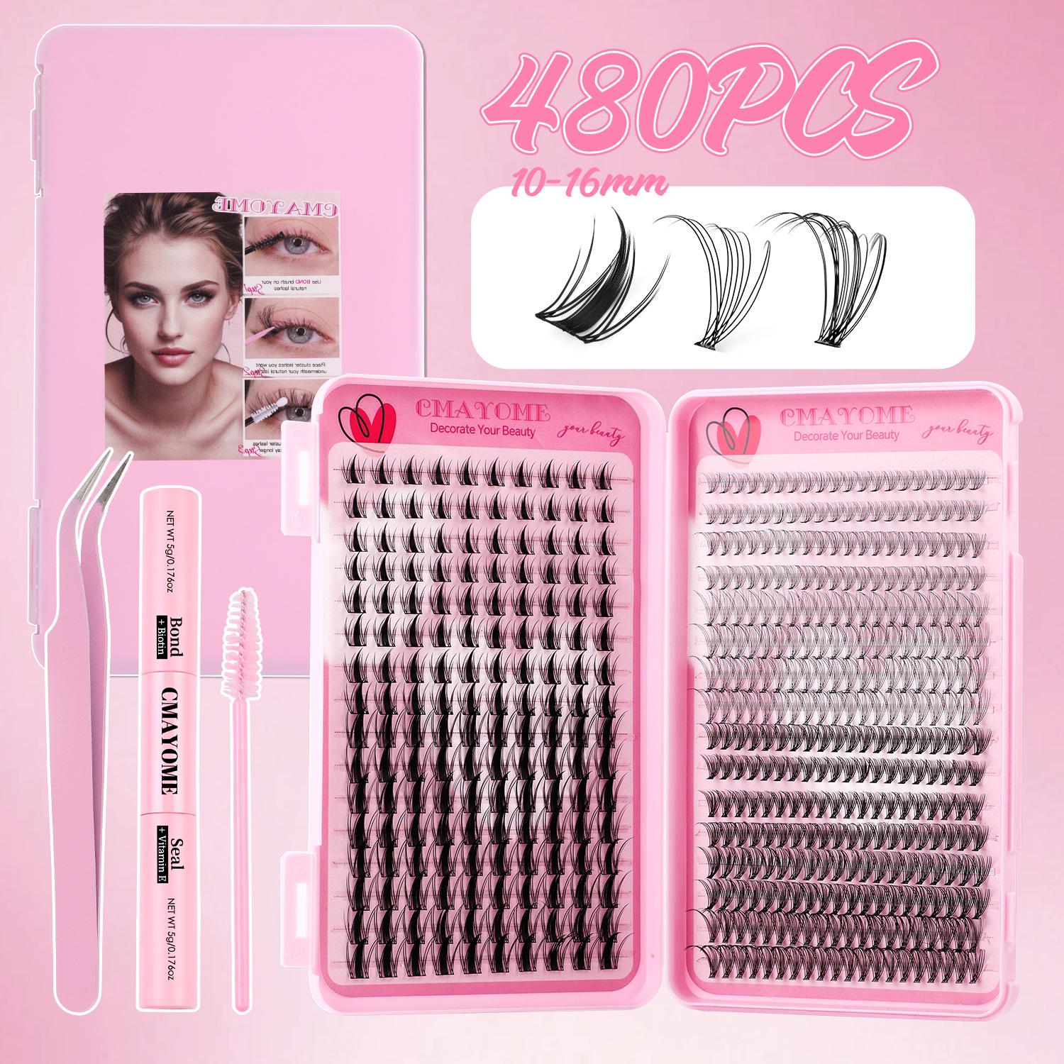 Cross-border Fairy Wheat Ear Lashes Set: Natural C Curl Segmented Voluminous Lashes