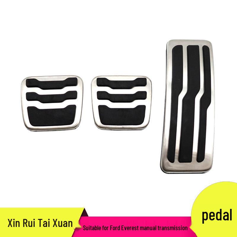 

Противоскользящие накладки на педали газа и тормоза для Ford Everest Aluminum Alloy + Hard Rubber