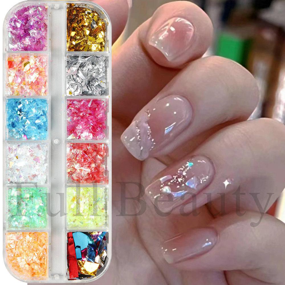 Nail Art Glitter Japanese Color Macaron Shell Paper Candy Chips Diy Nail Glitter