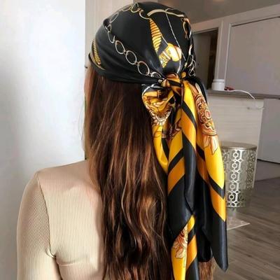 צעיף משי לשיער צעיף נשים קיץ סאטן כיסוי ראש פולאר בנדנה לשיער צעיף צוואר רך חיג'אב לנשים