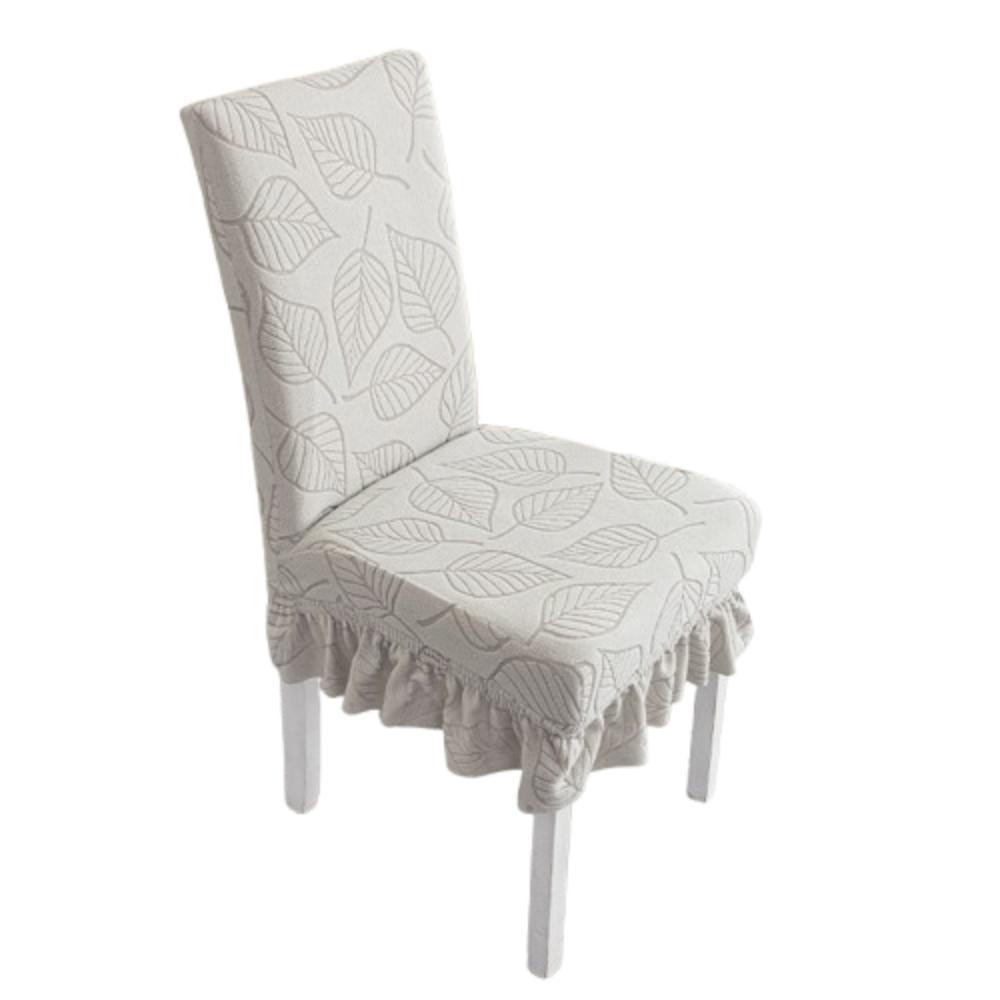 Leaf Pattern Dining Chair Cover Stretchable Seat Protectors  Wedding Banquet