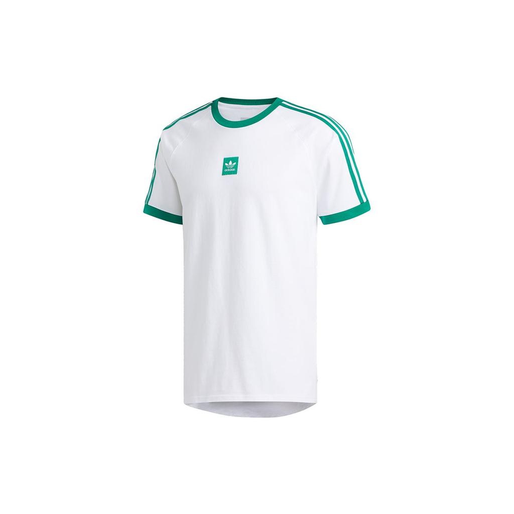 Adidas Originals Trefoil Print Casual Sports Round Neck Short Sleeve T-Shirt Men Tops White EC7376