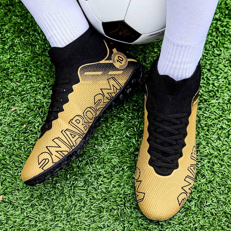 Herren-/Damen-Fußballschuhe Gummi Weiche Sohle Kurze Stollen Kunstrasen Jugendliche Kinder Fußballschuhe