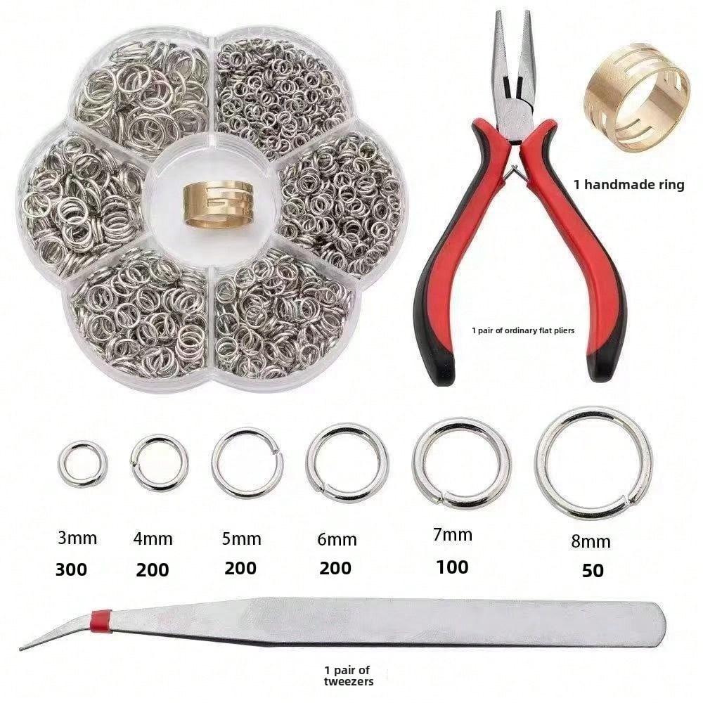 Plum Blossom Box Open Ring Closed Ring Single Ring Small Iron Ring DIY Handmade Jewelry Tools Ring Buckle Pliers Set