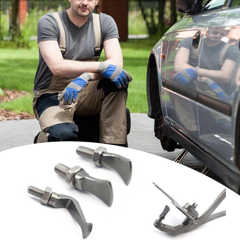 3Pcs Replacement Steel Support Head Automotive Dent Repairing Slide Bar Clamp Pliers Head Horn Pliers Head
