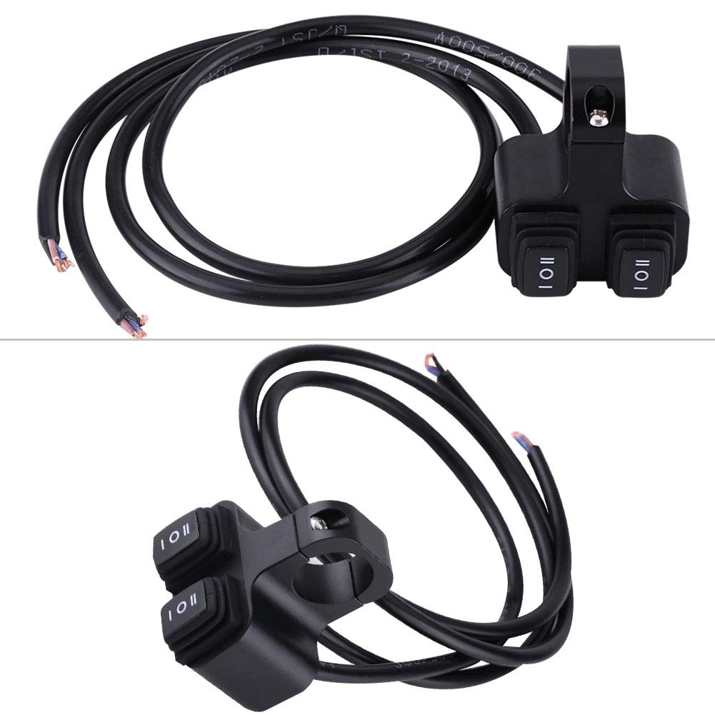 Motorcycle Handlebar Switch Control 7/8inch 3 Way On/Off Double Headlight Spotlight Control Button Ignition System Supplies Dual 3 Way Motorcycle