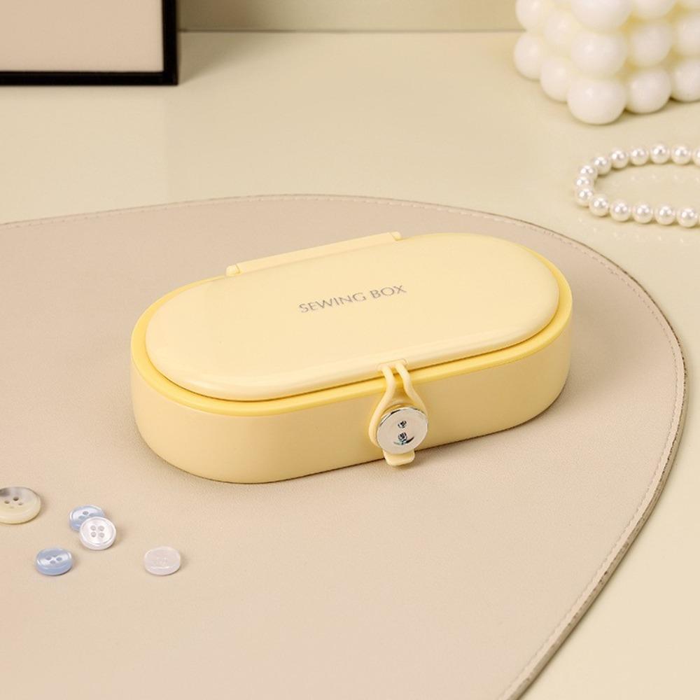 

DIY Sewing Kit with Sewing Box 16 Thread Colors DIY Apparel Sewing Supplies Sewing Box Kit Multifunctional Stitching Thread Set жовтий