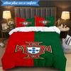 3PCS Portugal's National Emblem Bedding Set 2D Printing (Includes 1 Duvet Cover + 2 Pillowcases Coreless), Bedroom decor,Fan gift