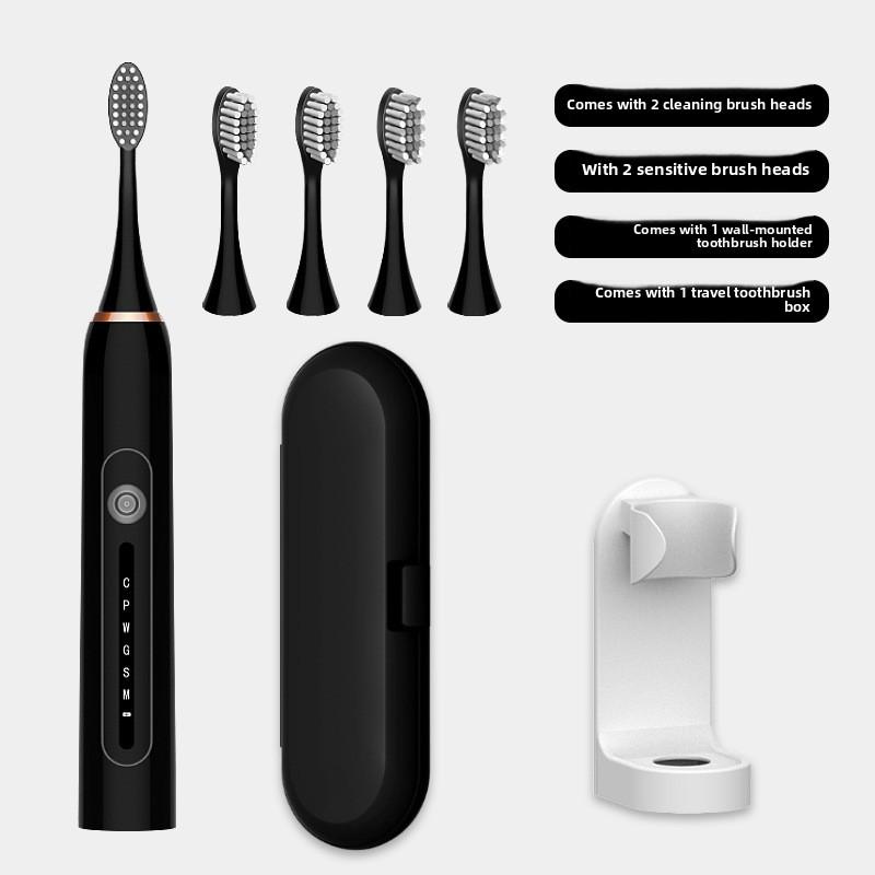 Weiche Borsten Elektrische Zahnbürste für Erwachsene Smart Home Schallzahnbürste Tragbar für Paare Lade-Set