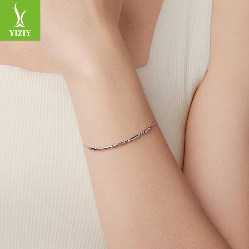 Morse Code I Love You Bracelet Valentine'S Day Gift S925 Sterling Silver Personalized Bracelet For Girlfriend