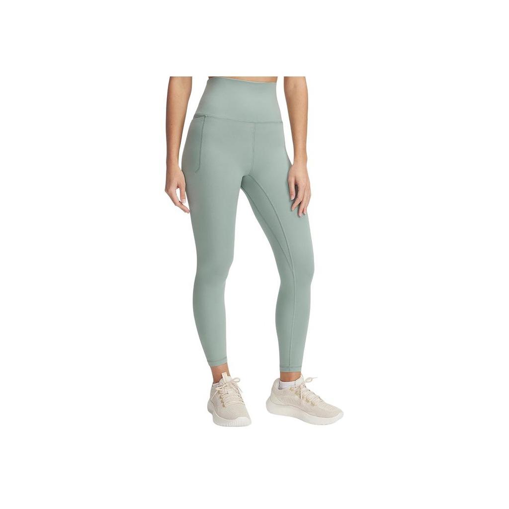 Under Armour Calças Esportivas Casuais Respiráveis com Cordão de Cintura Média Meridian Calças Femininas Verde-Claro 1382535-251