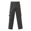 Yousheng Men Cargo Pants Elastic Waist Adjustable Drawstring Casual Overalls with Multi Pockets Solid Color Wide Leg Pants