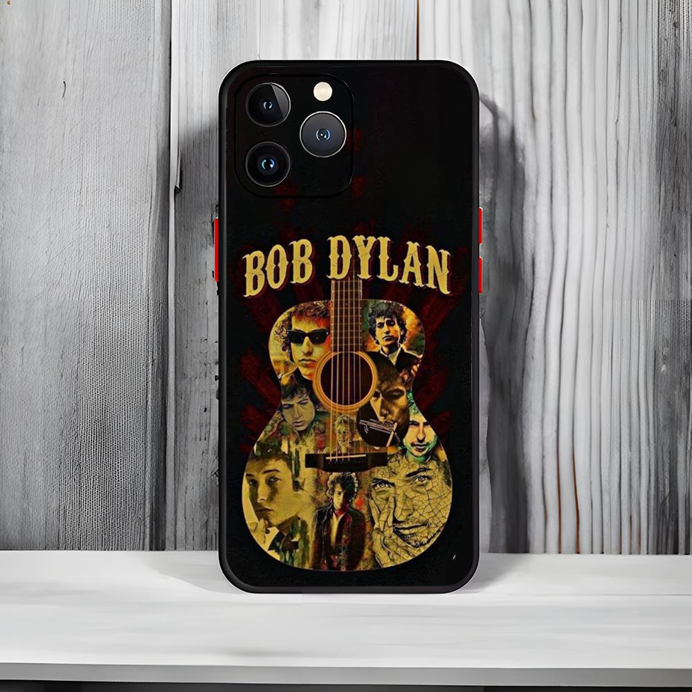 Legendary Folk Singer B-Bob Dylan Phone Case Black Matte Thin Phone Case For iPhone17 16 15 14 13 ProMax