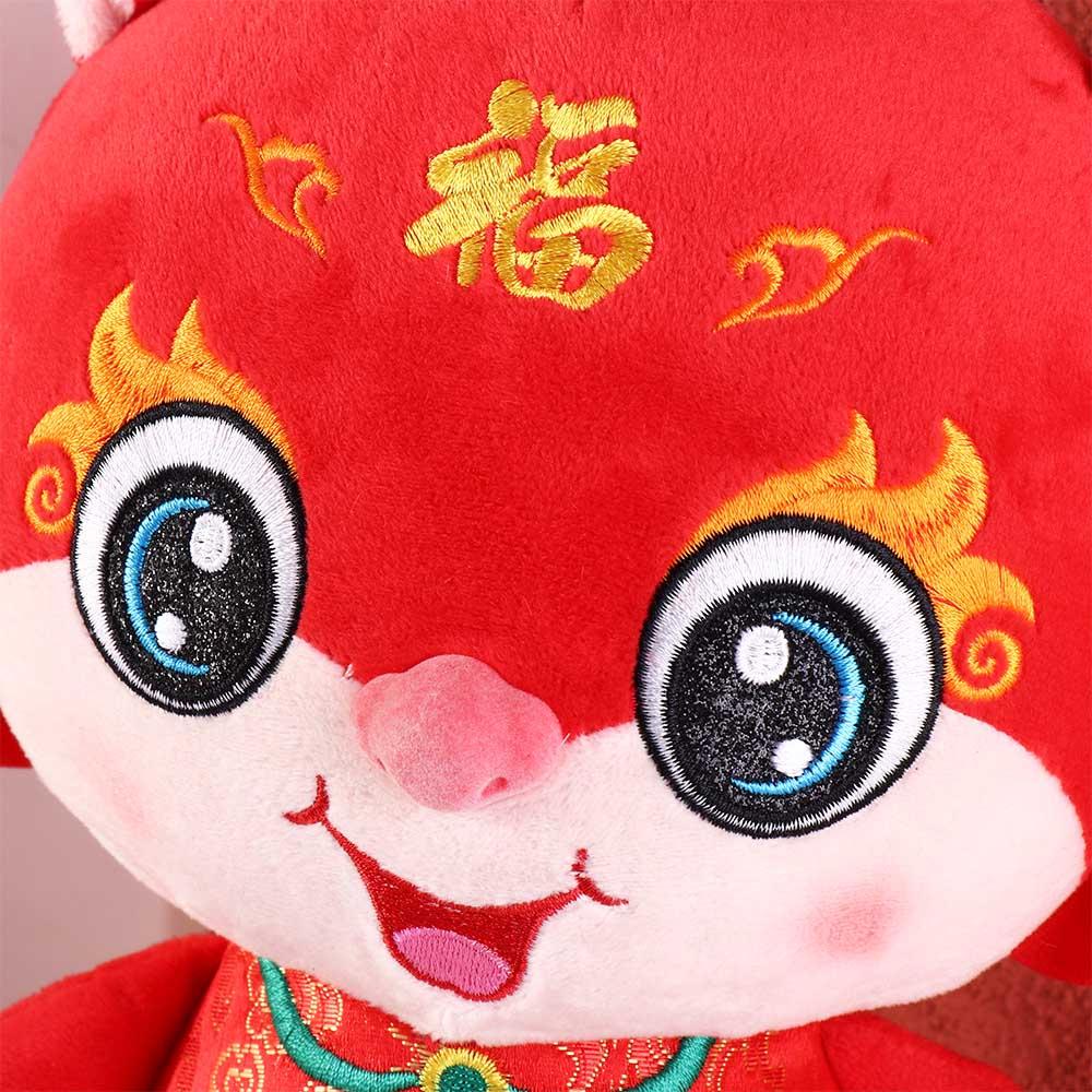 Tang Suit Dragon Year Plush Toy Stuffed Lucky Dragon Doll Plushies  Girls Toys