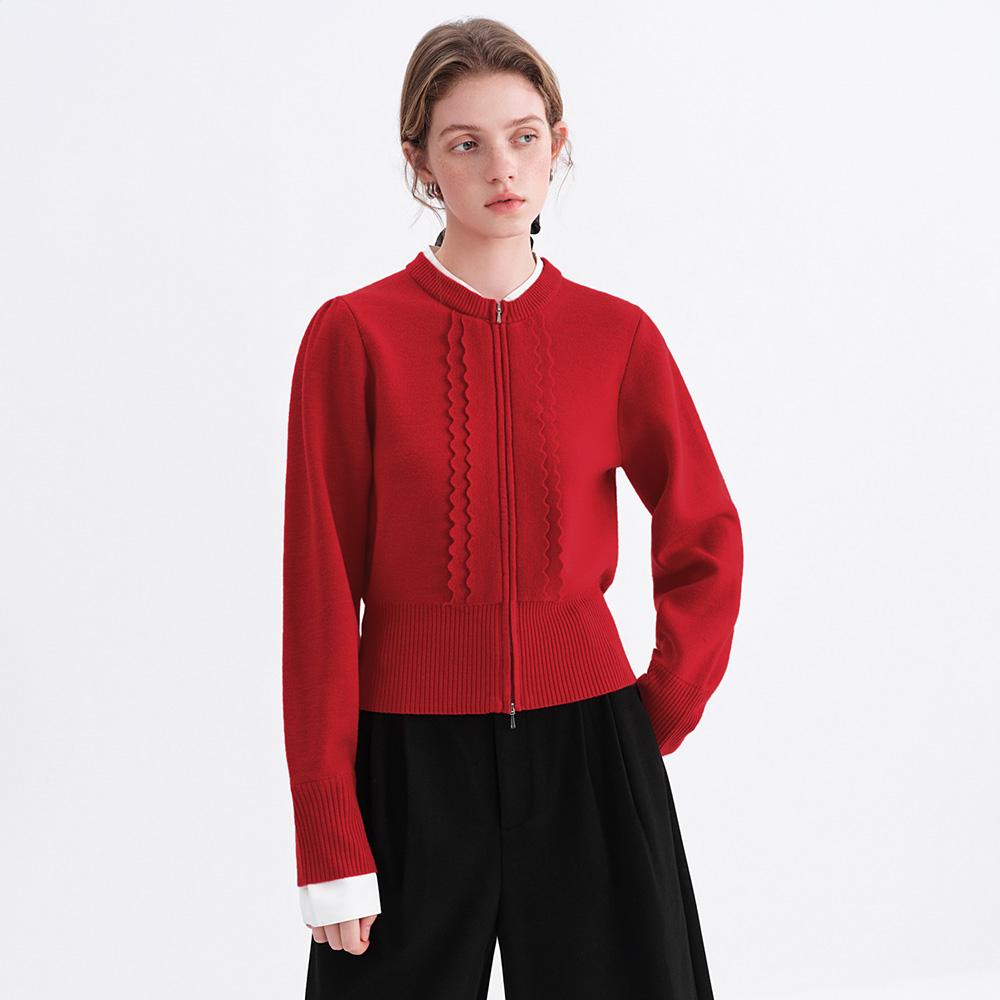 Wednesday Delight Wd_Layered Zipper Cardigan