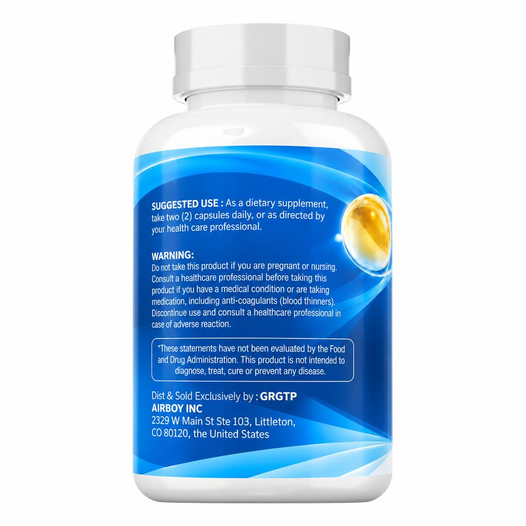 Coconut Oil-Based, Vitamin D3 & K2 Complex Capsules, Daily Support, Dietary Supplement