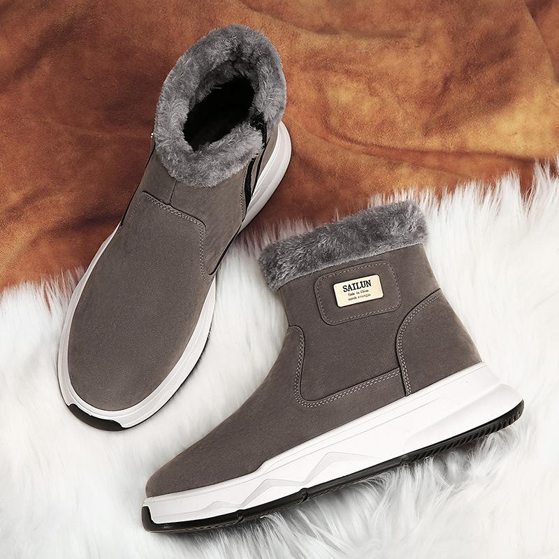 Mode Stiefeletten Männer Schnee Stiefel Winter Warm Lace-up Männer Schuhe 2024 Neue Mode Flock Plüsch Baumwolle Schuhe Casual high Top Männer Schuh