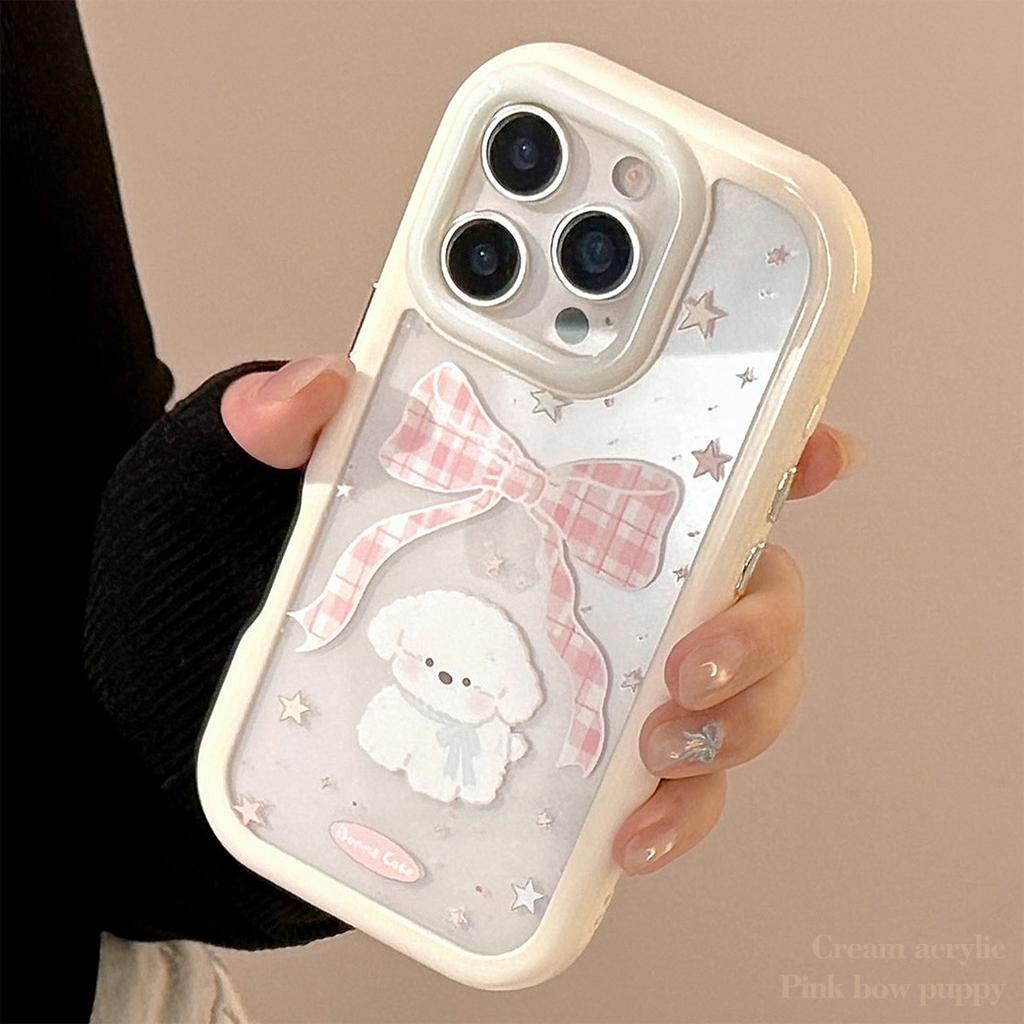 Girl Cartoon Suitable for IPhone 16 Apple 15 Mobile Phone Case 14 ProMax Bow Puppy 12 Anti Fall 13 Hard