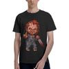 UNTeewan Men's Crew Neck Short Sleeve Bride of Chucky Softstyle Cotton T-Shirt Undershirts Tops Summer Black Athletic Tshirt(14)