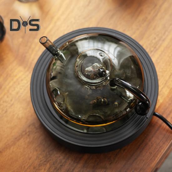 Glass Tea Pot Rat Tail Kettle Large Capacity Teapot with Infusers for Loose Tea 18.5oz High Borosilicate Filtration Teapot