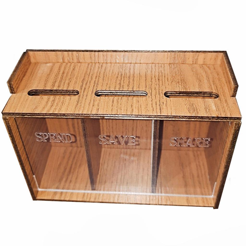 Münzbank Spardose Schreibtisch Wohnheim Jungen Mädchen Holz Sparschwein 15cmx10cmx5.8cm