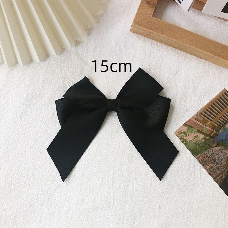 Black Bow Brooch With Ribbon And Safety Pin Simple Corsage Women'S Clothing Accessories Fashion Jewelry