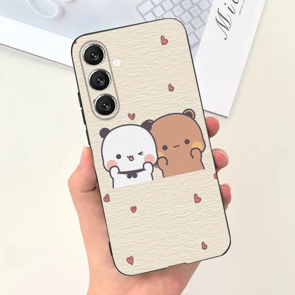 Cute BuBu D-DuDu Phone Case For Samsung S25,S24,S21,S22,S23,S30,Ultra,S20,Plus,Fe,Lite,Note,10,9,5G Black Cover