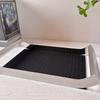 Stainless Steel Organizer Tray Leather Woven Storage Trays Modern Luxury Decorative Tray Rectangular Accessory Trays with Handle