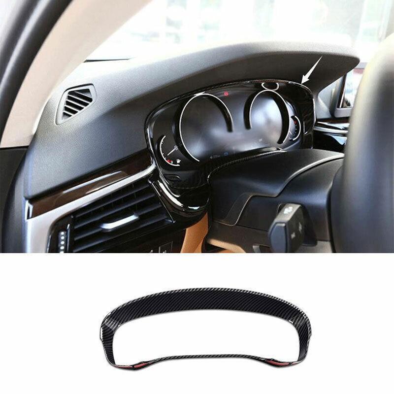 For BMW 5 Series 2018-22 ABS Carbon Fiber Dashboard Instrument Cover Strip Trim