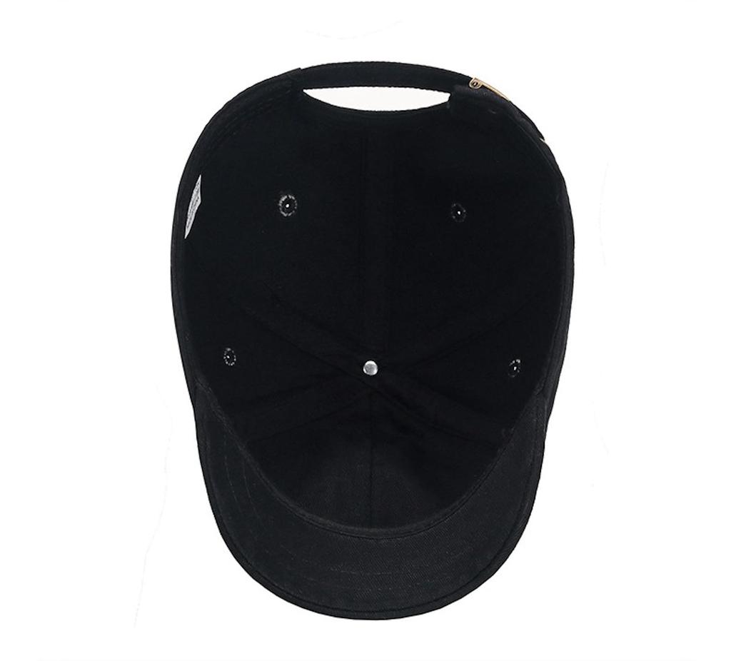 Haberly Plus Size Short Brim Cap Solid Color Simple Casual Soft Hat Free Black [58cm-63cm] Men's (JP, Alphabet, Size, (58cm-63cm))