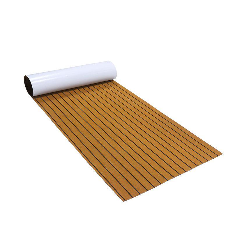 

2400x450x6mm EVA Self-Adhesive Foam Boat Flooring Faux Teak Decking Sheet Pad For Boat Marine Yacht RV Deck Sheet Mat 4 Colors