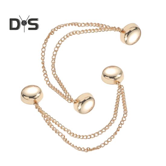 

2 шт. Магнитные прищепки многофункциональные красочные броши для одежды цепочка кисточка дизайн зажимы для одежды аксессуары для одежды золотистый