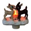 Christmas Campfire Flickering Night Light 3D LED Small Electric Light with Faux Flicker Flame for Holiday Indoor Decorations