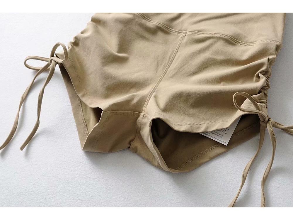 2023 Summer Women's Sexy Butt-Lifting Yoga Shorts with High Waist and Drawstring Tie