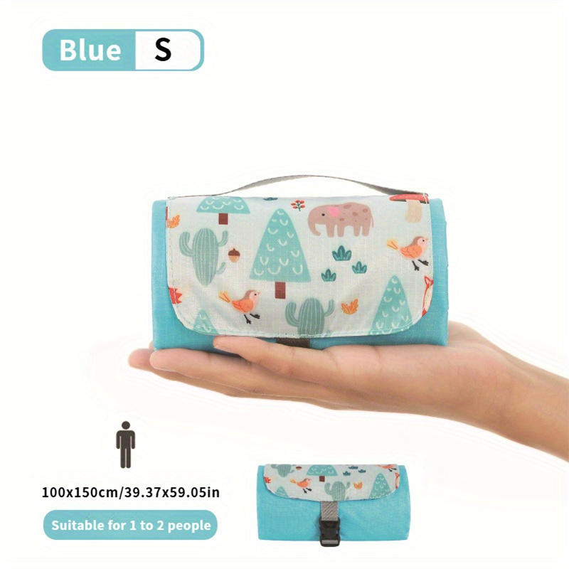 Extra Large Picnic Blanket Foldable Beach Mat Suitable for Camp Hiking Outdoor Activities Durable Nylon Fabric Hand Portable Blanket Camping Floor Mat