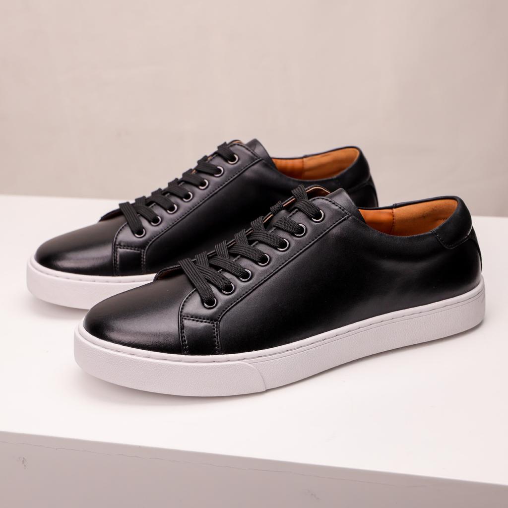 Large size retro men's white shoes versatile sneakers business casual leather shoes men's leather soft baseplate shoes men's shoes