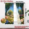 Set Of 2 Modern Flat Printing Curtains Without Rod Springmeadow Curtain Polyester Decorations Home Perfect