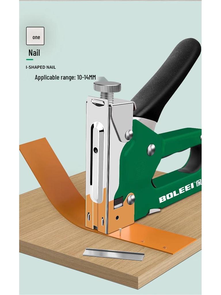 Manual Steel Nail & Staple Gun for Wire Slotting & Woodworking