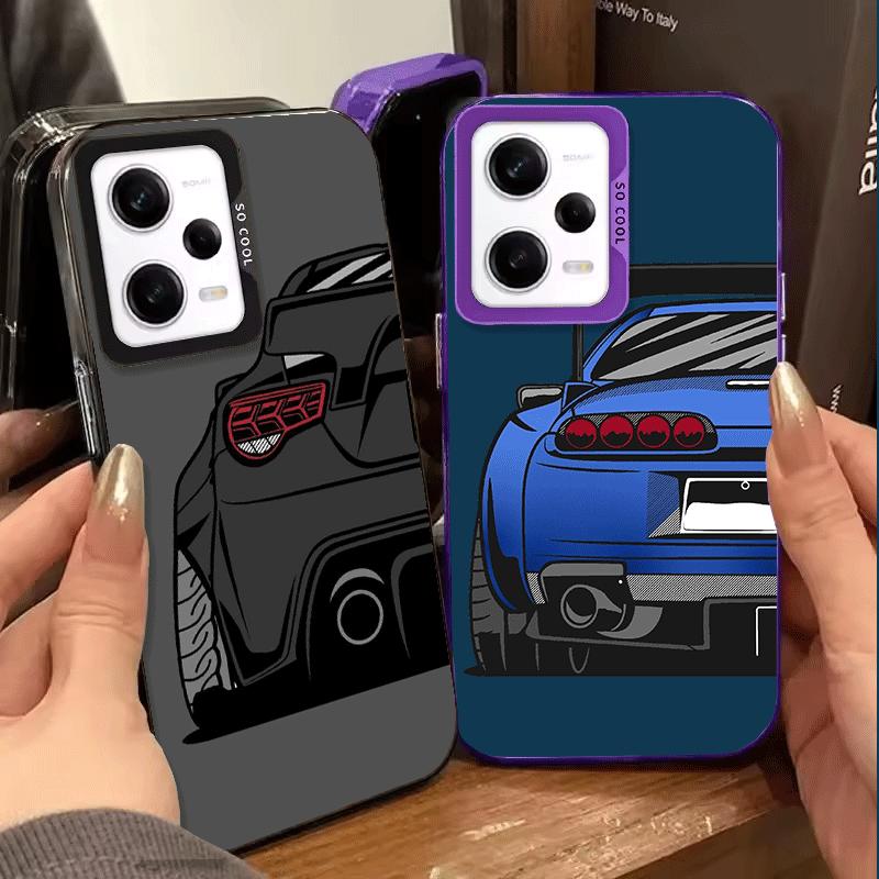 JDM Sports Cars Minimalist Design Soft Phone Case for Xiaomi Redmi Note 13 14 15 Pro Plus 12S 12 11S 11 11T 10S 10 Shockproof Co