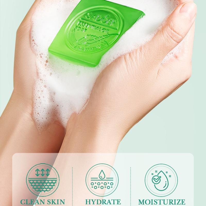 Aloe Vera Reinigungsseife 100g Reinigende Glatte Handgemachte Ätherische Ölseife