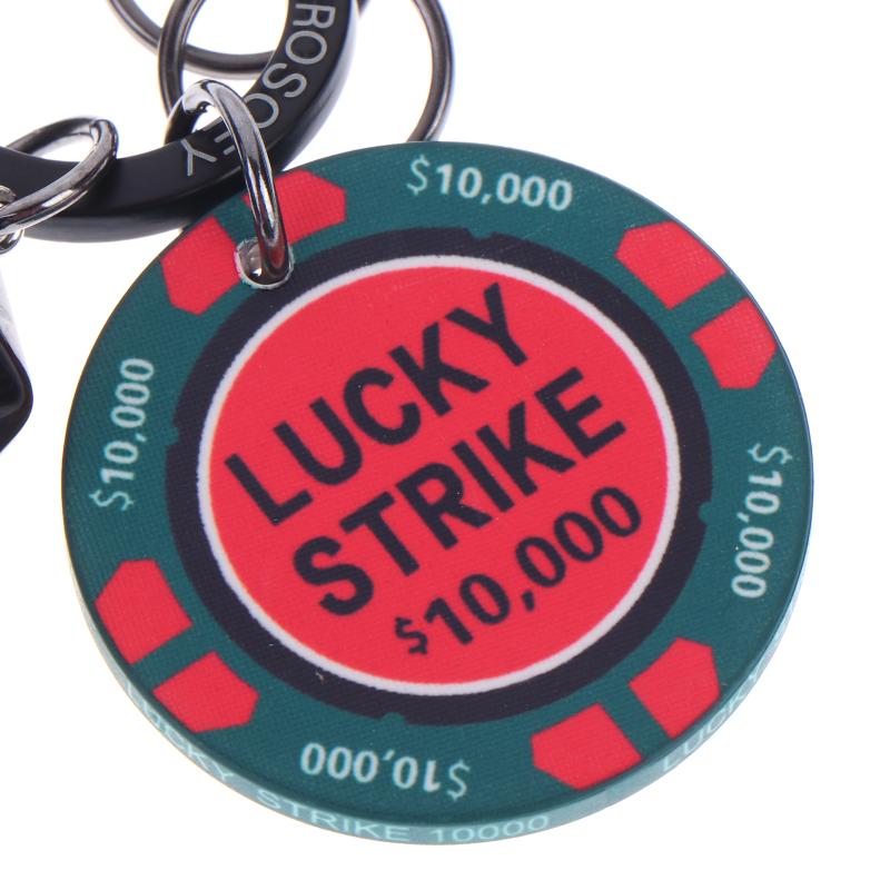 Ceramic Chip Lucky Dice Keychain Gaming Club Chip Pendant Multi Functional Round Chip Key Holder Pendant Keyring