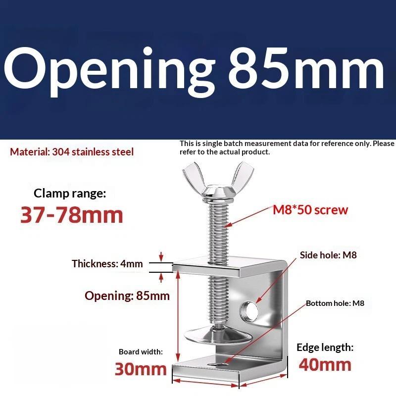 Galvanized Carbon Steel Tiger Clamp Multiple Shapes Open Height 20-130Mm Thickened Material Fixed Fixture Clamping Device