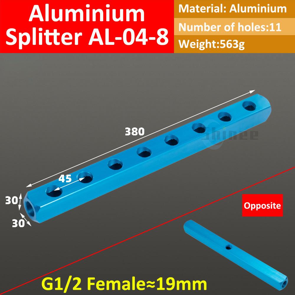 Blue Bus Plate Al-234-12 1/2 Pneumatic Connector Bus Exhaust Distribution Board Air Source Branch Connector Arrangement Multiway