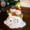 Santa Snowman LED Light Mascot White Day Stylish Garden Ornament [Fancy] sn-04 Decoration, Gift, Sparkling, Glowing, Cute, Figurine,