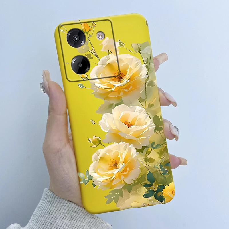For Xiaomi Poco M7 Pro 5G Phone Case Fashion Flower Girl Design Soft Silicone TPU Back Housing for Poco M 7 Pro M7Pro 5g Covers