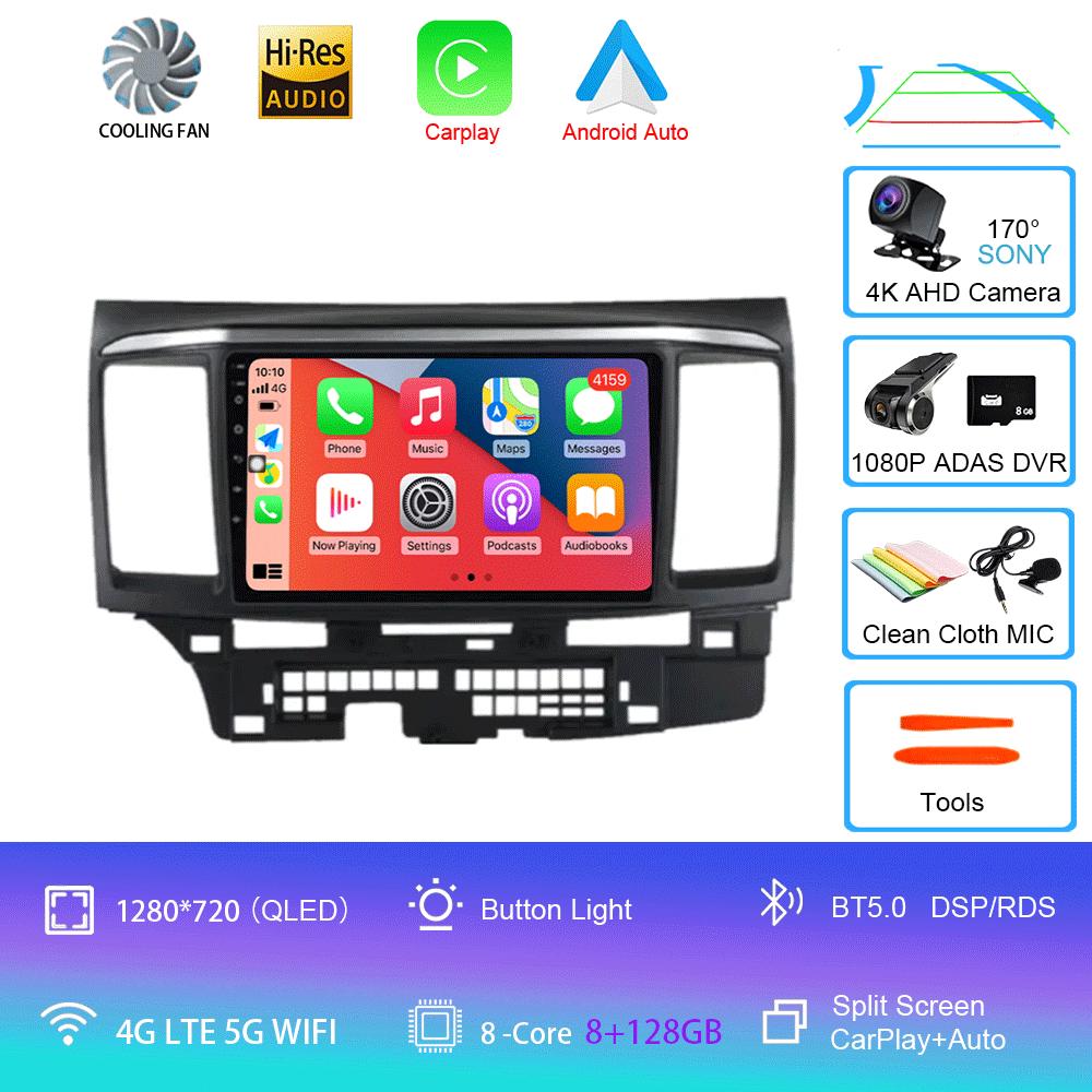 Android 14 Car Radio For MITSUBISHI LANCER 9 10 X 2008 2009 2010 2011 - 2016 9Inch Stereo Audio GPS Player Carplay Auto Screen