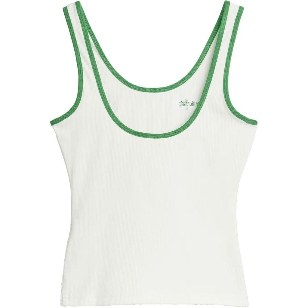 adidas Originals X Sporty & Rich Collaboration SS25 Fashion Soft Comfortable Skin-Friendly Sleeveless Sports Vest Women Tops JL7202