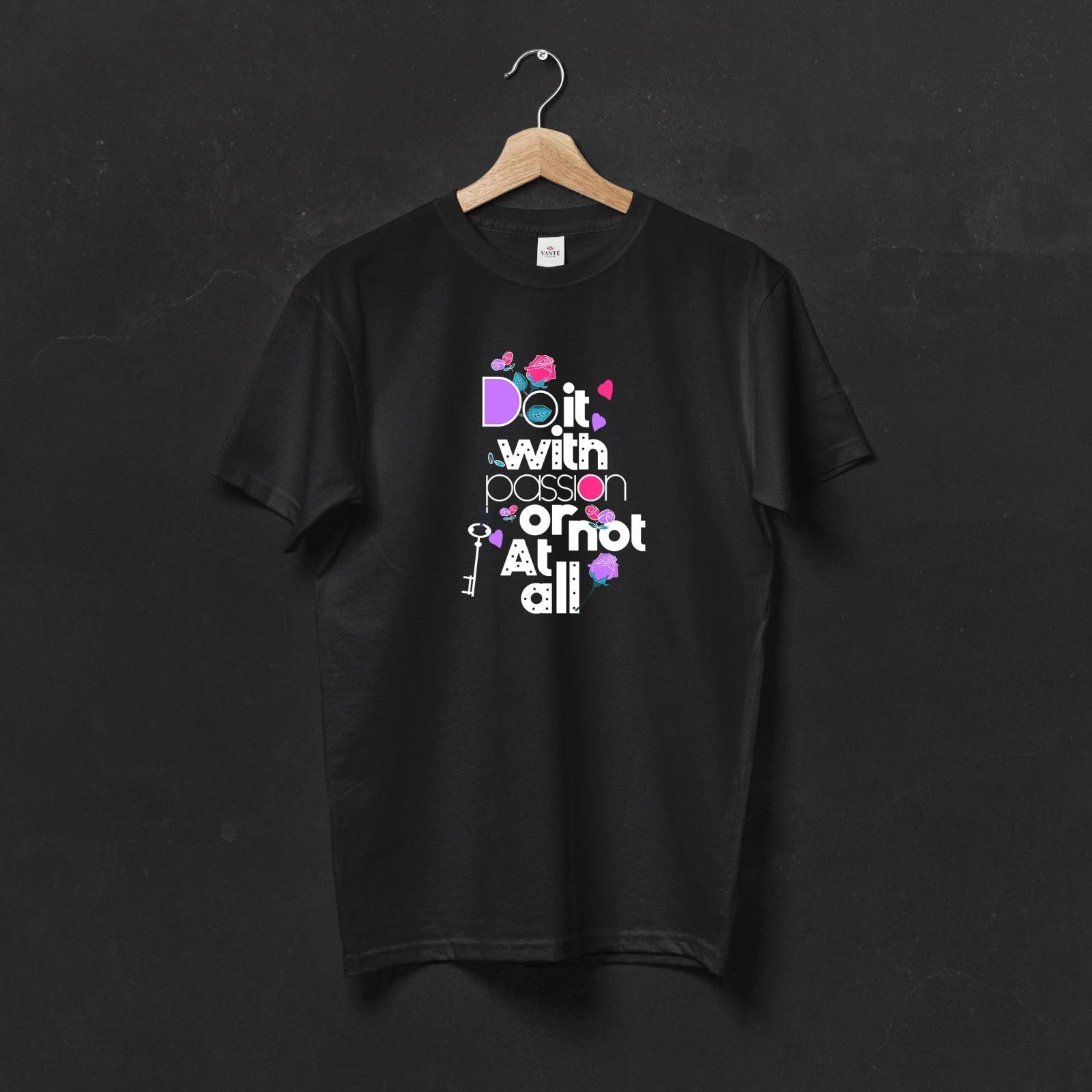 Do It With Passion T-Shirt, Motivational Quote Graphic Tee 3XL