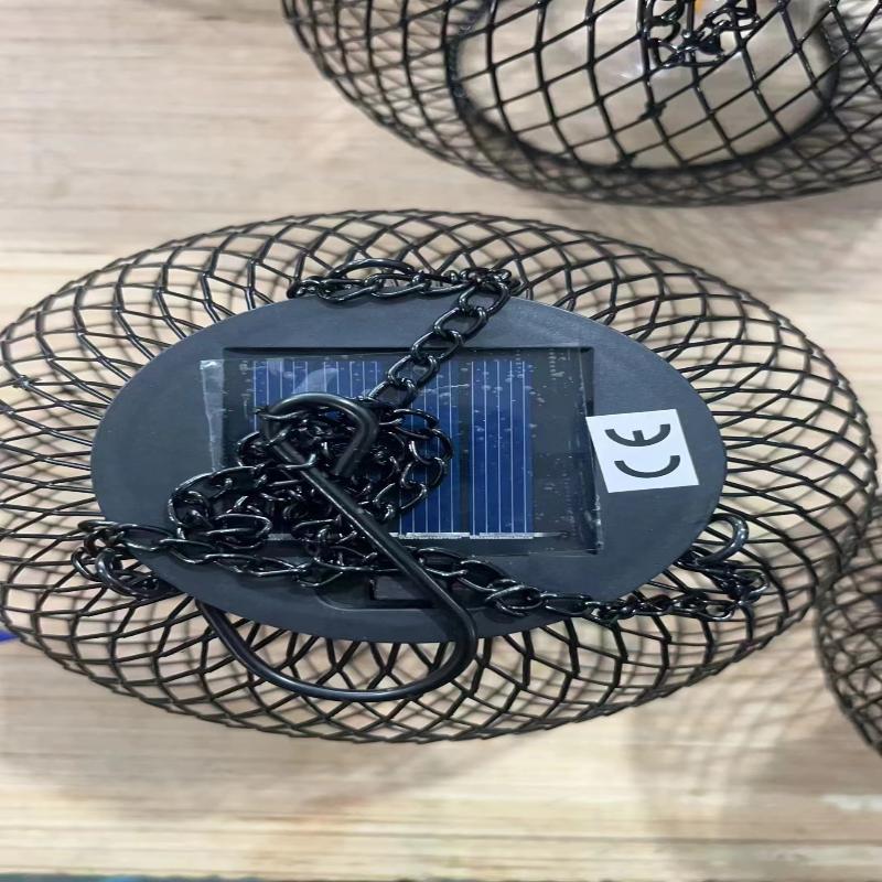 1 Piece Waterproof Decorative Hanging Lights Outdoor Solar Iron Lantern Led Solar Light For Tree Garden Yard Patio Pathway