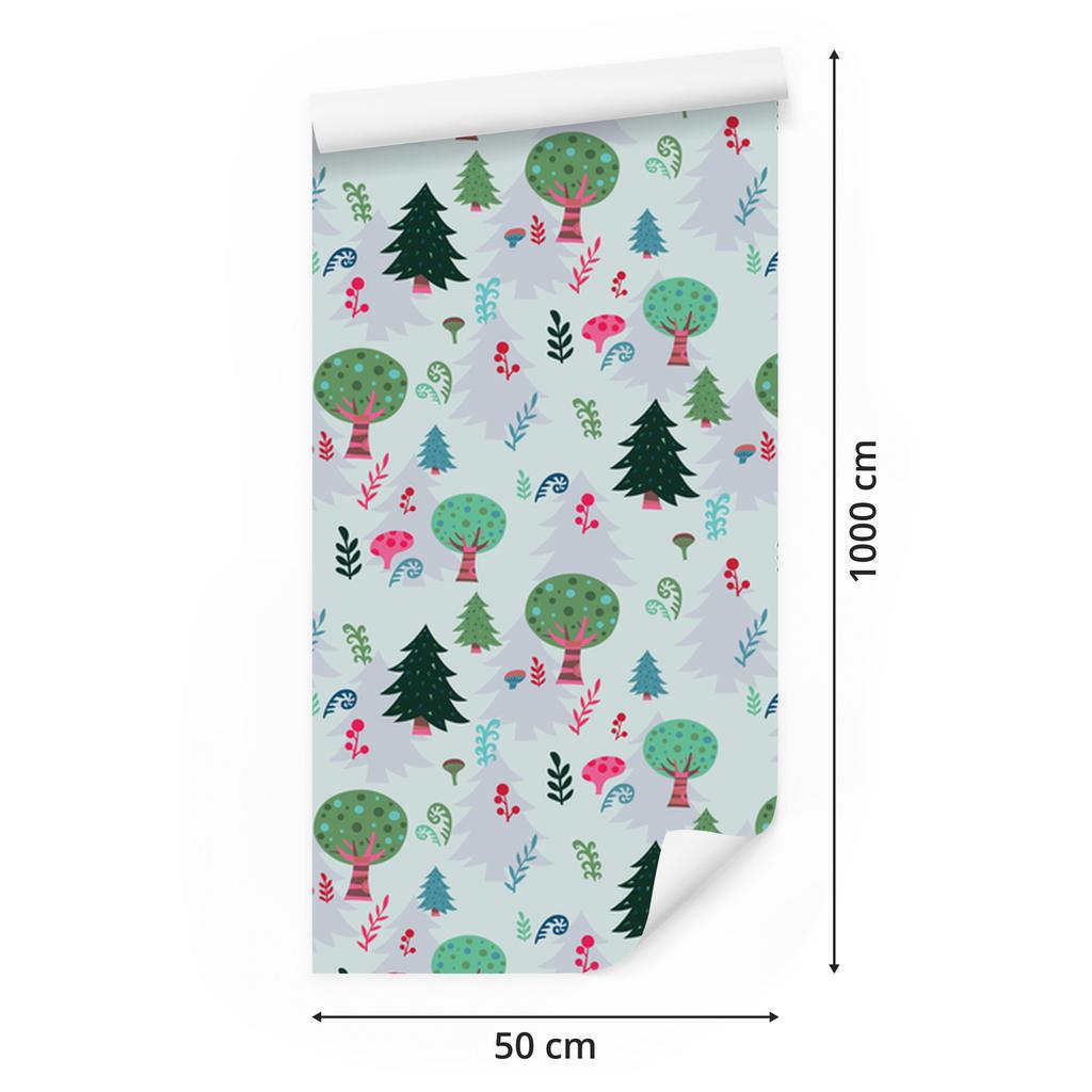 Green Plants and Trees Wallpaper for Living Room and Bedroom 50x1000